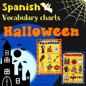 Preview of Spanish Halloween Vocabulary Charts