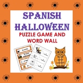 Spanish Halloween Vocabulary Puzzle Game and Word Wall