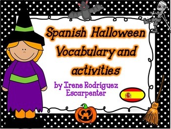 Preview of Spanish Halloween Vocabulary Words and Activities/ Vocabulario de Halloween