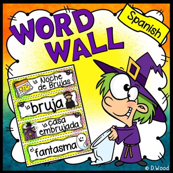 Preview of Spanish Halloween Word Wall | La Noche de Brujas