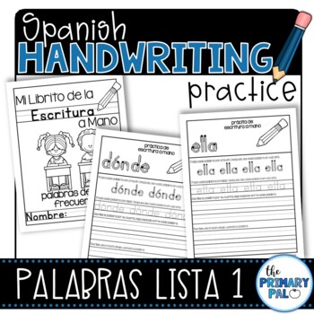 Preview of Spanish Sight Words Handwriting Practice Set 1