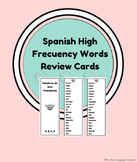 Spanish High Frequency Word Flip Cards - tarjetas palabras