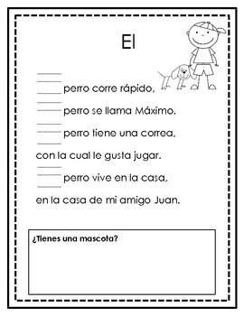 Spanish High Frequency Word Poems by Estefany | TPT