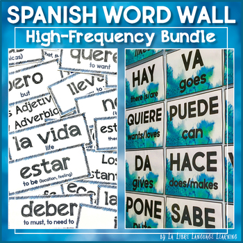 Preview of Spanish High Frequency Word Wall Bundle