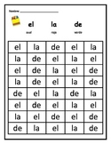 Spanish High Frequency Words (45 words) - Kindergarten No 