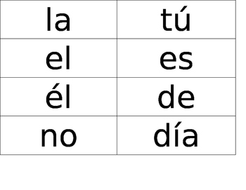 Preview of Spanish High Frequency Words Flashcards - Kindergarten