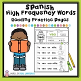 Spanish High Frequency Words  Reading Practice Pages