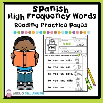Preview of Spanish High Frequency Words  Reading Practice Pages