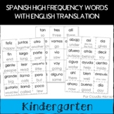 Spanish High Frequency Words with English Translation Card