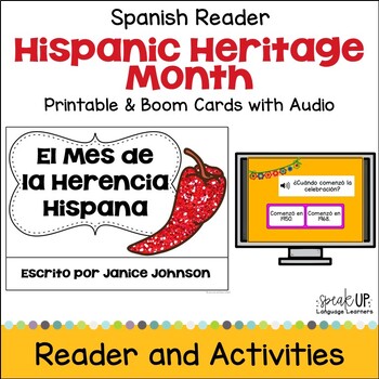 Preview of Spanish Hispanic Heritage Month Mes de la Herencia Hispana - Print & Boom Cards