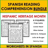 Spanish Hispanic Heritage Month Reading Comprehension WORK