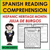 Spanish Hispanic Heritage Month Reading: Julia de Burgos W