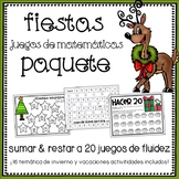 Spanish Holiday Math Games Bundle