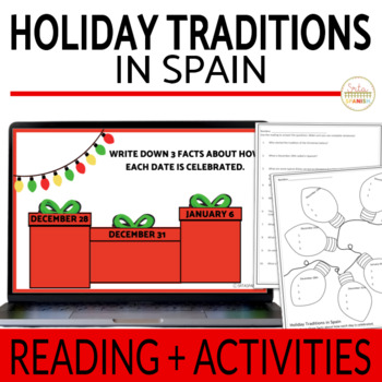 Preview of La Navidad Día de los Reyes Magos Spanish Christmas Activities Reading Worksheet