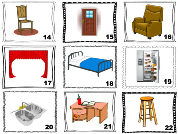 Spanish House Rooms Furniture Speaking And Writing Activities Caramba Cards