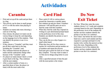 French and Spanish Speaking Activities (Zut, Caramba)