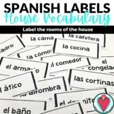 Spanish Labels - House Vocabulary - Label Rooms of the Hou