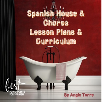 Preview of Spanish House and Chores PowerPoint Lesson Plans and Curriculum