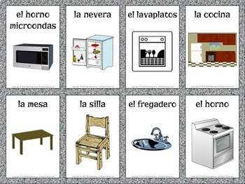 Spanish House Home Flashcards And Word Wall