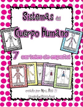 Preview of Spanish Human Body System Posters - Sistemas del Cuerpo Humano 7 carteles
