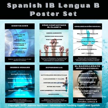 Preview of Spanish IB Theme Poster Set