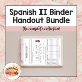 Spanish II Binder Handout Bundle