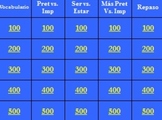 Spanish III-Jeopardy Ser/Estar, Pret/Imper (2 times), Review