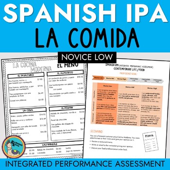 Preview of Spanish Menu IPA Novice Low