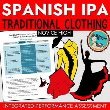 Preview of Spanish IPA Clothing Flamenco and Bullfighter Integrated Performance Assessment