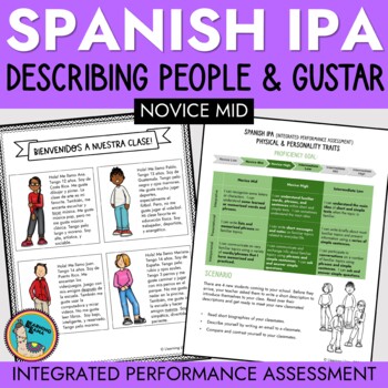Preview of Spanish Descriptions Physical and Personality Traits IPA Novice Mid