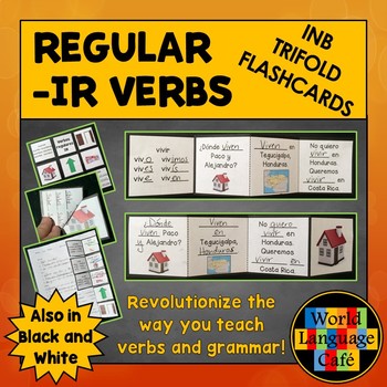 Preview of Spanish IR Verbs Interactive Notebook Trifold Flashcards