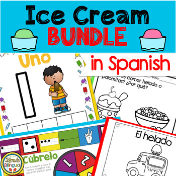 Preview of Ice Cream Theme Bundle in Spanish