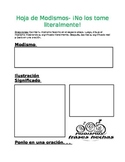 Spanish Idioms Worksheet- Hoja de modismos