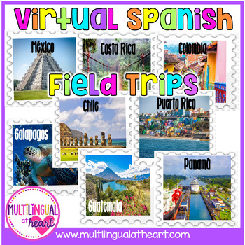 Preview of Spanish Immersion Virtual Field Trips~Travel Camp or Club Adventure~8 countries