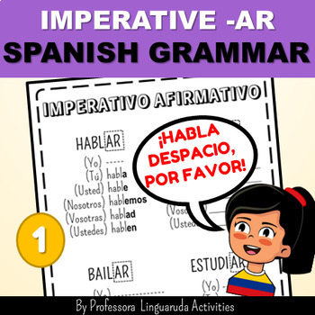 Spanish Imperative (Commands) - Spanish -AR Verbs Conjugation Practice ...