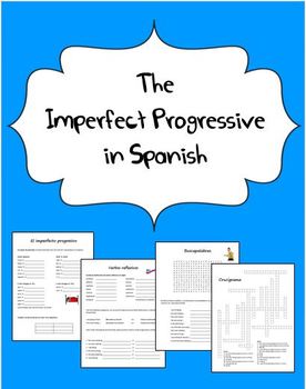 Preview of Spanish Imperfect Progressive Packet