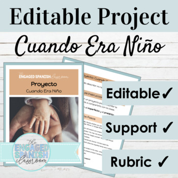 Preview of Editable Spanish Project Imperfect Tense | Cuando Era Niño