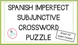 Spanish Imperfect Subjunctive Crossword Puzzle Exam Review