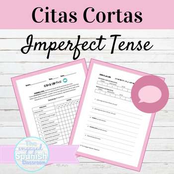 Preview of Spanish Imperfect Tense Citas Cortas Speaking Activity