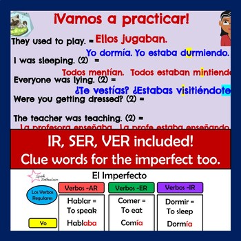 Spanish Imperfect Verbs Unit – Notes, Examples, Practices, Verb Charts