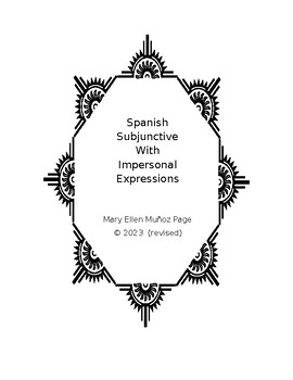 Preview of Spanish Impersonal Expressions with Subjunctive.Indicative
