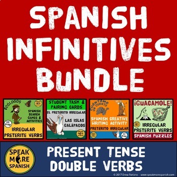 Preview of Spanish Infinitives for Present Tense Verbs BUNDLE. Verbos Infinitivos Español