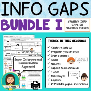 Preview of Spanish Info Gaps - Information Gap Activities BUNDLE