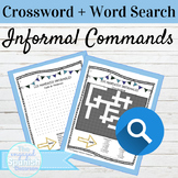 Spanish Informal Commands Crossword and Word Search Mandat