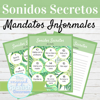 Preview of Spanish Informal Commands Sonidos Secretos Speaking Activity