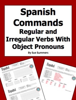 Preview of Spanish Informal Commands With Indirect Object Pronouns - Tu Commands