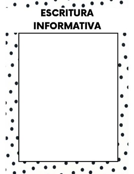 Preview of Spanish Informative Writing Graphic Organizers