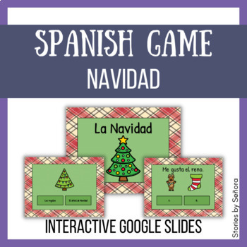 Elementary Spanish Interactive Game--Me Gusta la Navidad / Christmas related