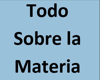 Preview of Spanish Interactive Matter Book