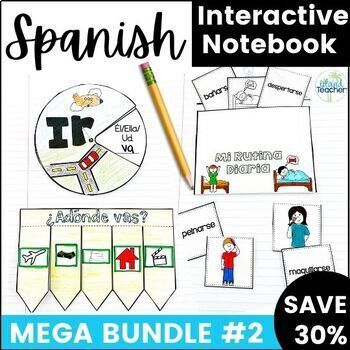 Preview of Spanish Interactive Notebook Activities MEGA BUNDLE 2